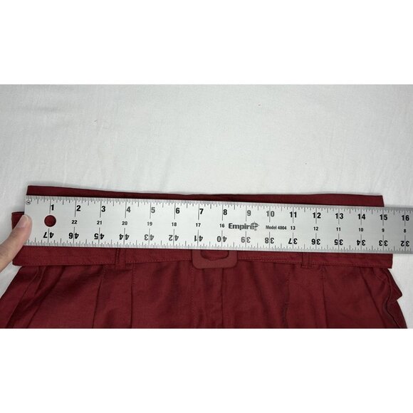 H&M Conscious Pants Womens 8 Belted Trousers High Rise Straight Leg Tencel Chic - Picture 9 of 14